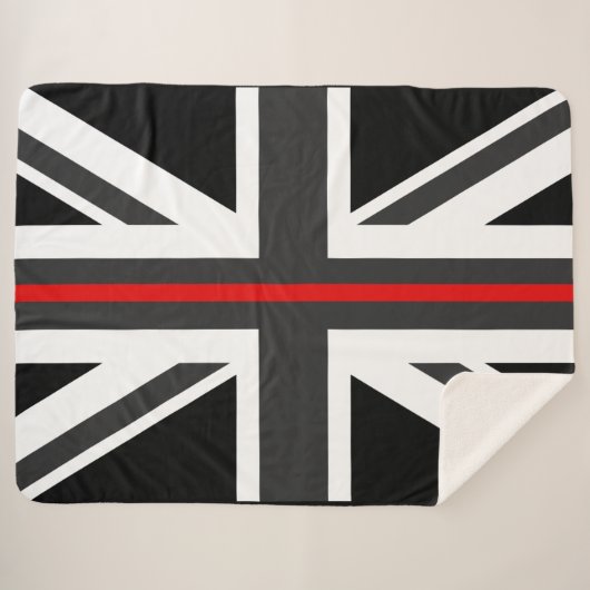 Thin Red Line UK Flag Sherpadecke (Vorderseite (Horizontal))