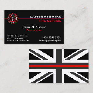 Thin Red Line UK Flag Visitenkarte
