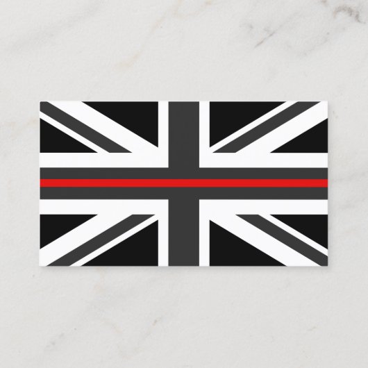 Thin Red Line UK Flag Visitenkarte (Rückseite)