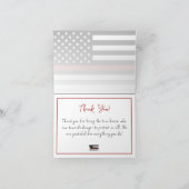 Thin Red Line USA Flag Firefighter Aufwertung Dankeskarte (Innenseite)