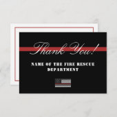 Thin Red Line USA Flag Firefighter Aufwertung Dankeskarte (Vorne/Hinten)