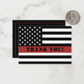 Thin Red Line USA Flag Firefighter Aufwertung Mitteilungskarte (Vorderseite/Rückseite Beispiel)