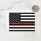 Thin Red Line USA Flag Firefighter Aufwertung Mitteilungskarte (Vorderseite/Rückseite Beispiel)