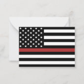 Thin Red Line USA Flag Firefighter Aufwertung Mitteilungskarte (Vorderseite)