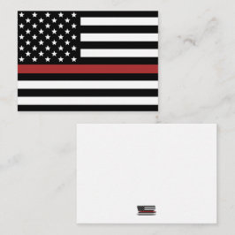 Thin Red Line USA Flag Firefighter Aufwertung Mitteilungskarte