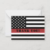 Thin Red Line USA Flag Firefighter Aufwertung Mitteilungskarte (Vorderseite)