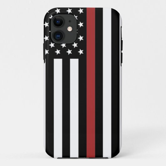 Thin Red Line USA Flag Firefighter Fire Department Case-Mate iPhone Hülle (Rückseite)