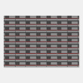 Thin Red Line USA Flag Firefighter Fire Department Geschenkpapier Set (Vorderseite 2)