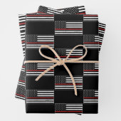 Thin Red Line USA Flag Firefighter Fire Department Geschenkpapier Set (Beispiel)