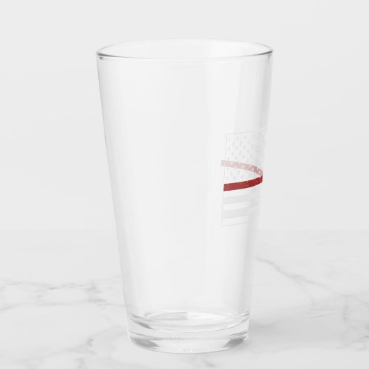 Thin Red Line USA Flag Firefighter Fire Department Glas (Rechts)