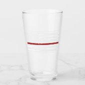 Thin Red Line USA Flag Firefighter Fire Department Glas (Vorderseite)