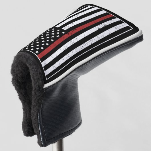 Thin Red Line USA Flag Firefighter Fire Department Golf Headcover (3/4 Vorderseite)