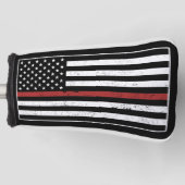 Thin Red Line USA Flag Firefighter Fire Department Golf Headcover (Vorderseite)