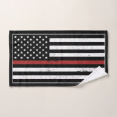 Thin Red Line USA Flag Firefighter Fire Department Handtuch (Handtuch)