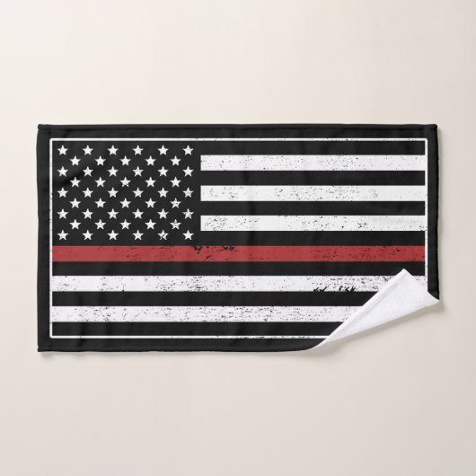 Thin Red Line USA Flag Firefighter Fire Department Handtuch (Handtuch)