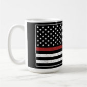 Thin Red Line USA Flag Firefighter Fire Department Kaffeetasse (Links)