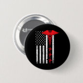 Thin Red Line Usa Flag Nurse Button (Vorne & Hinten)