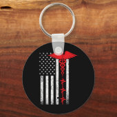 Thin Red Line Usa Flag Nurse Schlüsselanhänger (Vorderseite)