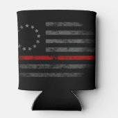 THIN RED LINE Vintag Betsy Ross Flag Dosenkühler (Rückseite)