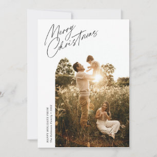 Thin Script Weihnachtsgeschenk-Foto Feiertagskarte