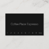 Thin Simple Dark Loyalty Coffee Punch Card Treuekarte (Vorderseite)