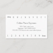 Thin Simple Light Word Loyalty Coffee Punchcard Treuekarte (Rückseite)