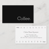 Thin Simple Light Word Loyalty Coffee Punchcard Treuekarte (Vorne/Hinten)