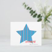 Thin Stripes Aqua 2 Postkarte (Stehend Vorderseite)