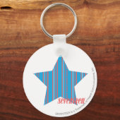 Thin Stripes Aqua 2 Schlüsselanhänger (Vorderseite)