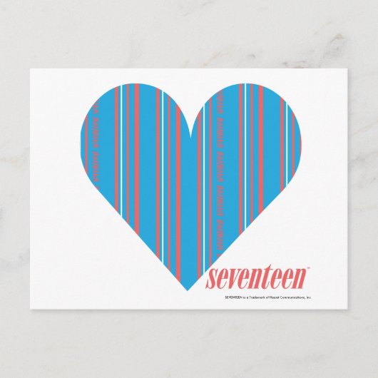 Thin Stripes Aqua 3 Postkarte (Vorderseite)