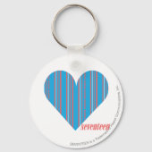 Thin Stripes Aqua 3 Schlüsselanhänger (Vorderseite)