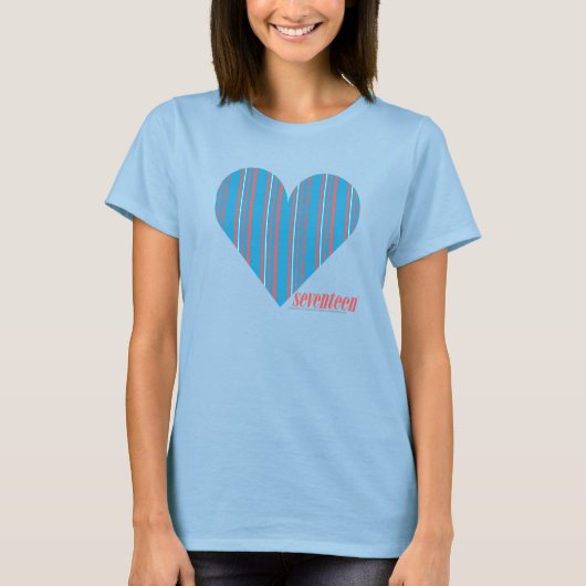 Thin Stripes Aqua 3 T-Shirt (Vorderseite)