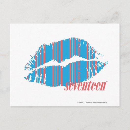 Thin Stripes Aqua Postkarte (Vorderseite)