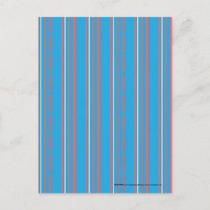 Thin Stripes Aqua Postkarte