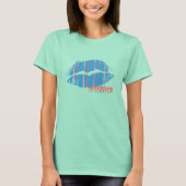 Thin Stripes Aqua T-Shirt (Vorderseite)