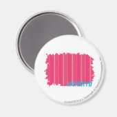 Thin Stripes Magenta 2 Magnet (Vorderseite/Rückseite)