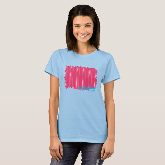Thin Stripes Magenta 2 T-Shirt (Vorne ganz)