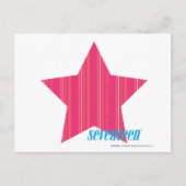 Thin Stripes Magenta 3 Postkarte (Vorderseite)