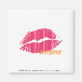 Thin Stripes Magenta Magnet (Vorne)