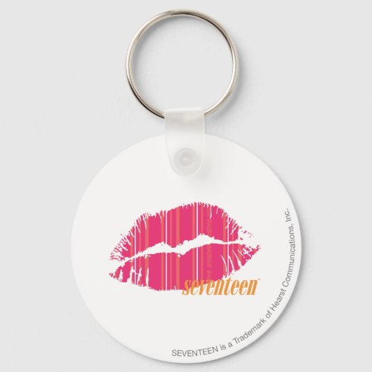 Thin Stripes Magenta Schlüsselanhänger (Vorderseite)