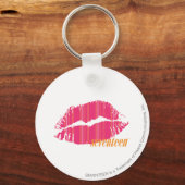 Thin Stripes Magenta Schlüsselanhänger (Vorderseite)