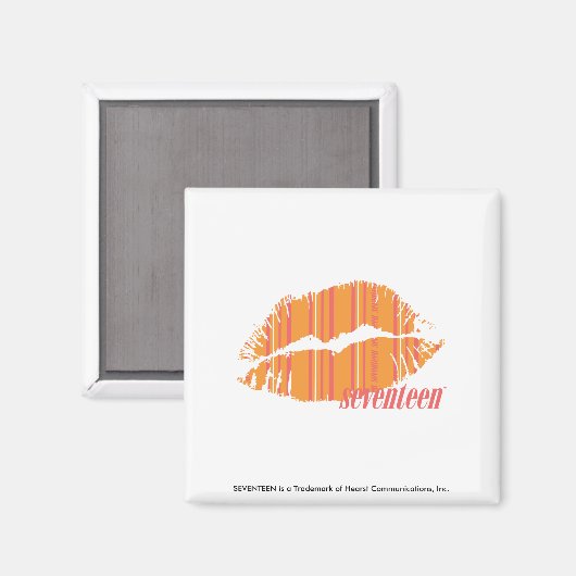 Thin Stripes Orange Magnet (Vorderseite/Rückseite)