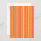 Thin Stripes Orange Postkarte (Vorne/Hinten)