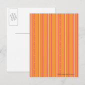 Thin Stripes Orange Postkarte (Vorne/Hinten)