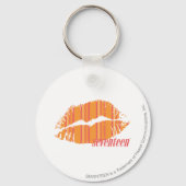 Thin Stripes Orange Schlüsselanhänger (Vorderseite)