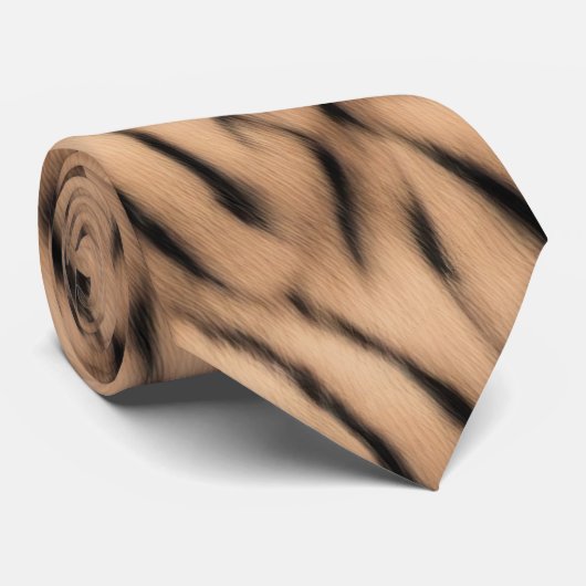 Thin Tiger Strip Safari Bronze Krawatte (Gerollt)