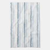 Thin Watercolor Stripes, Slate Blue, Gray, White Geschirrtuch (Vertikal)