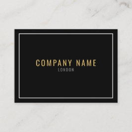 Thin white border, gold text, black visitenkarte