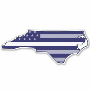 Thin White Line Flag North Carolina Aufkleber