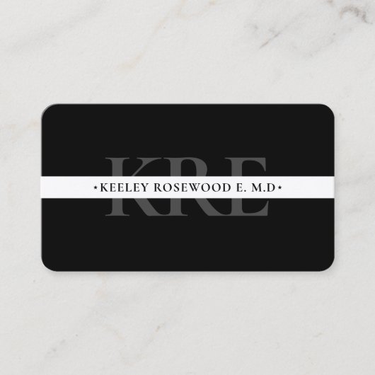 Thin White Line Medical EMT Arzt Moderner Visitenkarte (Vorderseite)